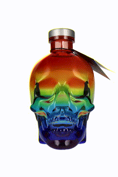 Vodka Rainbow Crystal Head 70 cl