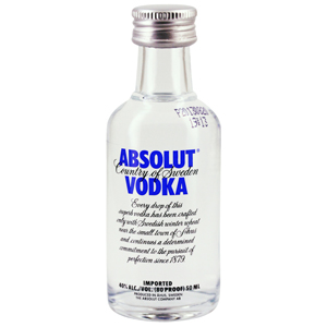 Mignonnette de Vodka Absolut 5 cl